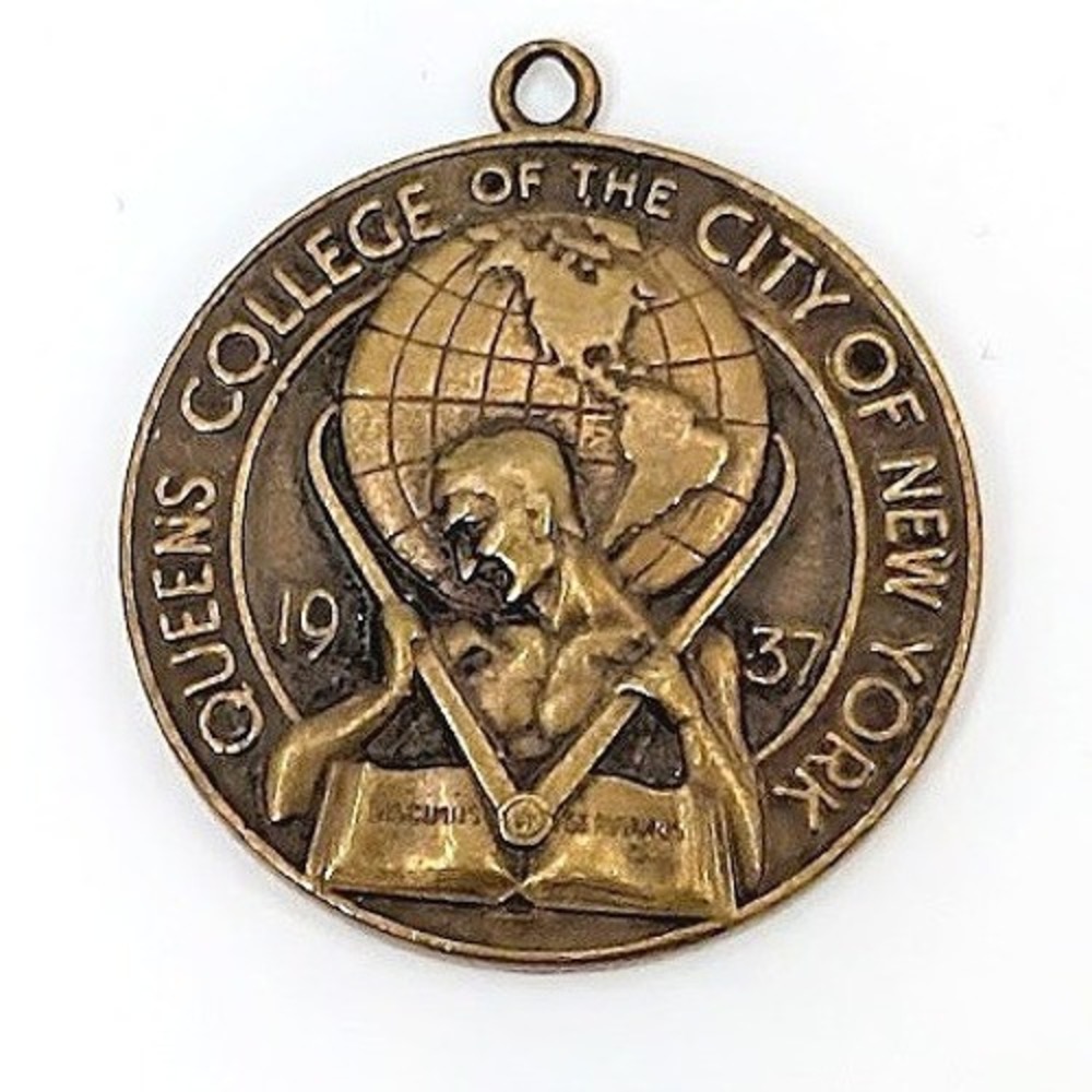 1937 Queens College of the City of New York‎ Commemorative Medal Award Antique